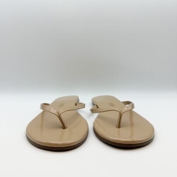 TKEES Womens Foundation Gloss Sandals US 8 Nude Cowhide Leather NWOB - Picture 9 of 12